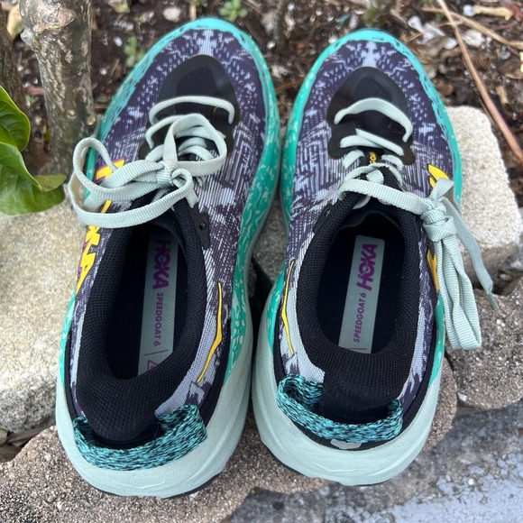 Hoka Speedgoat 6 Womens 6.5 B Trail Running Hiking Shoes Vibram 1147811 BLVR - Picture 5 of 10